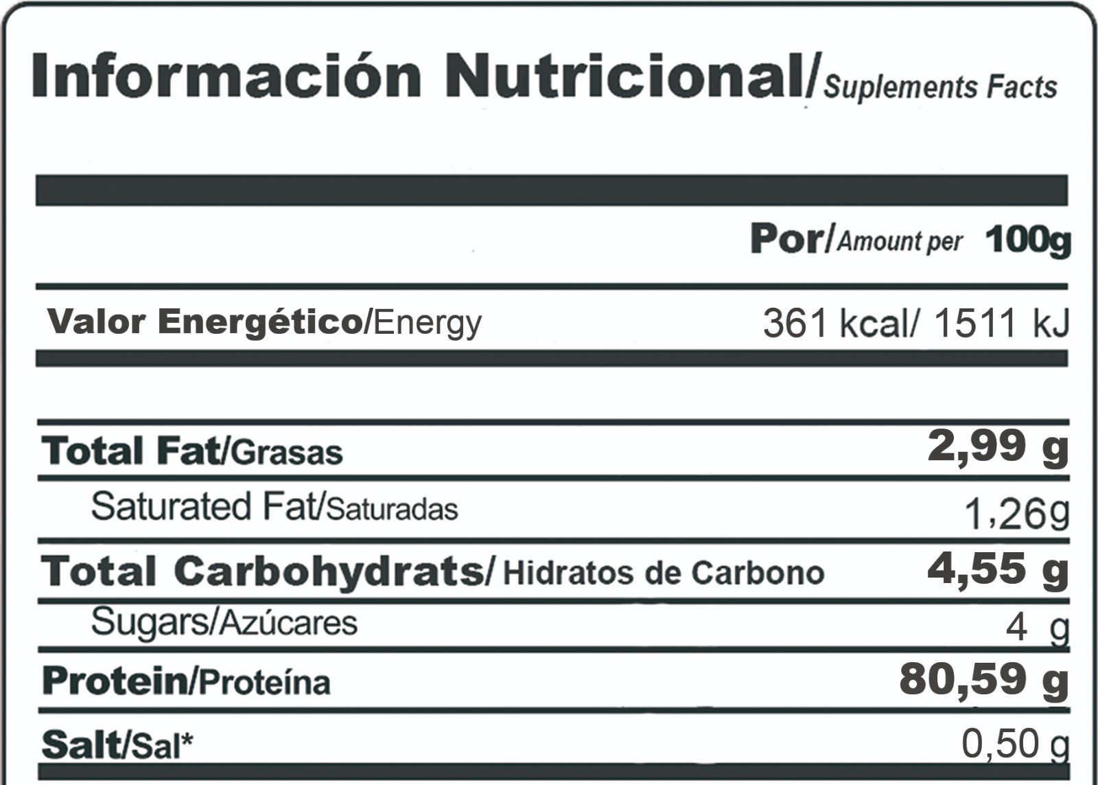 PURA PROTEINA SIN QUIMICOS